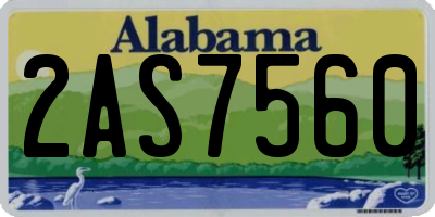 AL license plate 2AS7560
