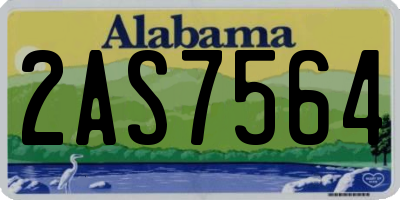 AL license plate 2AS7564