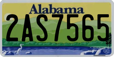 AL license plate 2AS7565