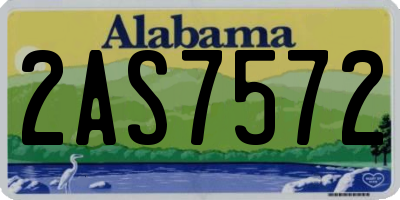 AL license plate 2AS7572