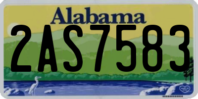AL license plate 2AS7583