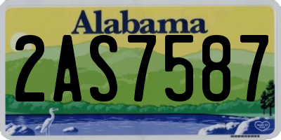 AL license plate 2AS7587