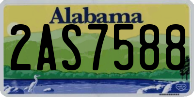 AL license plate 2AS7588