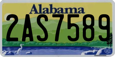 AL license plate 2AS7589