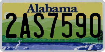 AL license plate 2AS7590