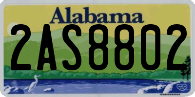 AL license plate 2AS8802
