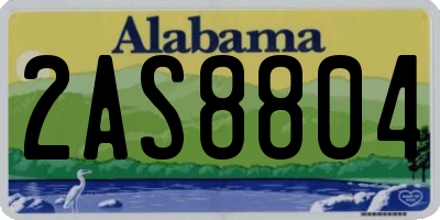 AL license plate 2AS8804