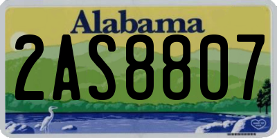AL license plate 2AS8807