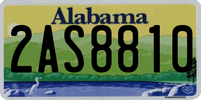 AL license plate 2AS8810