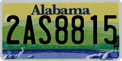 AL license plate 2AS8815