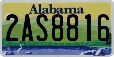 AL license plate 2AS8816