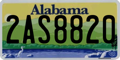 AL license plate 2AS8820