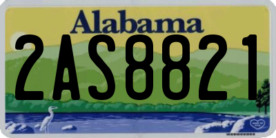 AL license plate 2AS8821