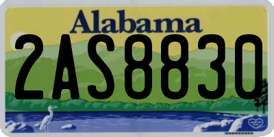 AL license plate 2AS8830