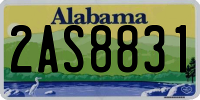 AL license plate 2AS8831