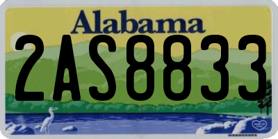 AL license plate 2AS8833