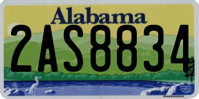 AL license plate 2AS8834