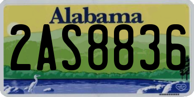 AL license plate 2AS8836