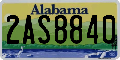 AL license plate 2AS8840