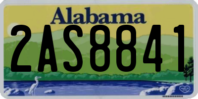 AL license plate 2AS8841