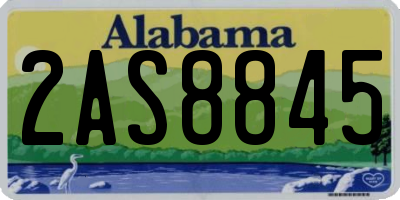 AL license plate 2AS8845
