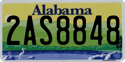 AL license plate 2AS8848