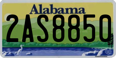 AL license plate 2AS8850