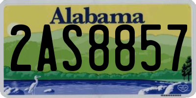 AL license plate 2AS8857