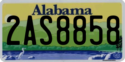 AL license plate 2AS8858