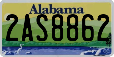 AL license plate 2AS8862