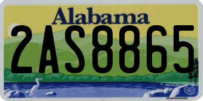 AL license plate 2AS8865