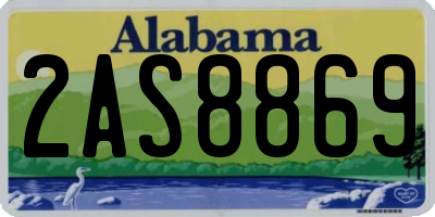 AL license plate 2AS8869