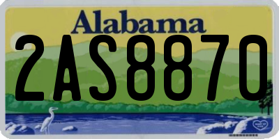 AL license plate 2AS8870