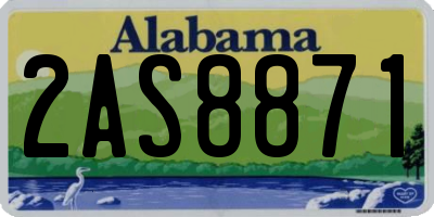 AL license plate 2AS8871