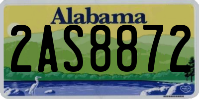 AL license plate 2AS8872