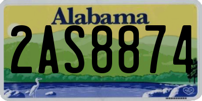AL license plate 2AS8874