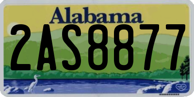 AL license plate 2AS8877