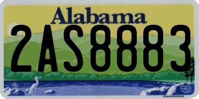 AL license plate 2AS8883