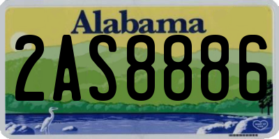 AL license plate 2AS8886