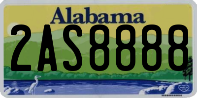 AL license plate 2AS8888