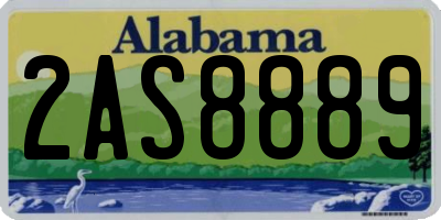 AL license plate 2AS8889