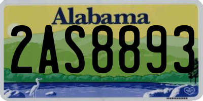 AL license plate 2AS8893