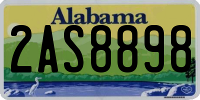 AL license plate 2AS8898