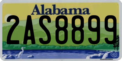 AL license plate 2AS8899