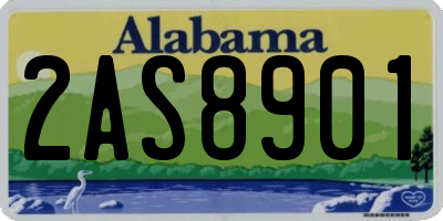 AL license plate 2AS8901
