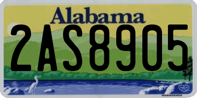AL license plate 2AS8905