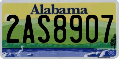 AL license plate 2AS8907