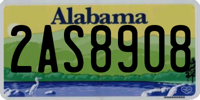 AL license plate 2AS8908