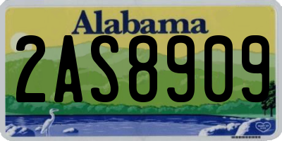 AL license plate 2AS8909