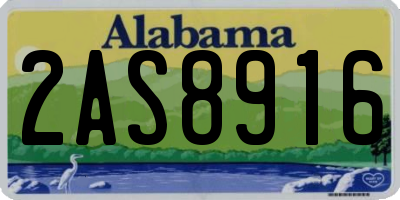 AL license plate 2AS8916